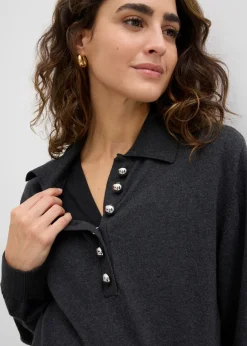 Mujer bonprix bonprix Vestido premamá/de lactancia de punto fino de algodón orgánico