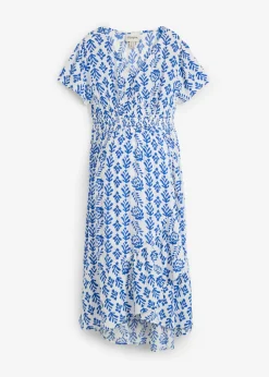 bonprix bonprix Premamá>Vestido premamá/de lactancia 2 en 1 de viscosa fluida blanco-azul ártico