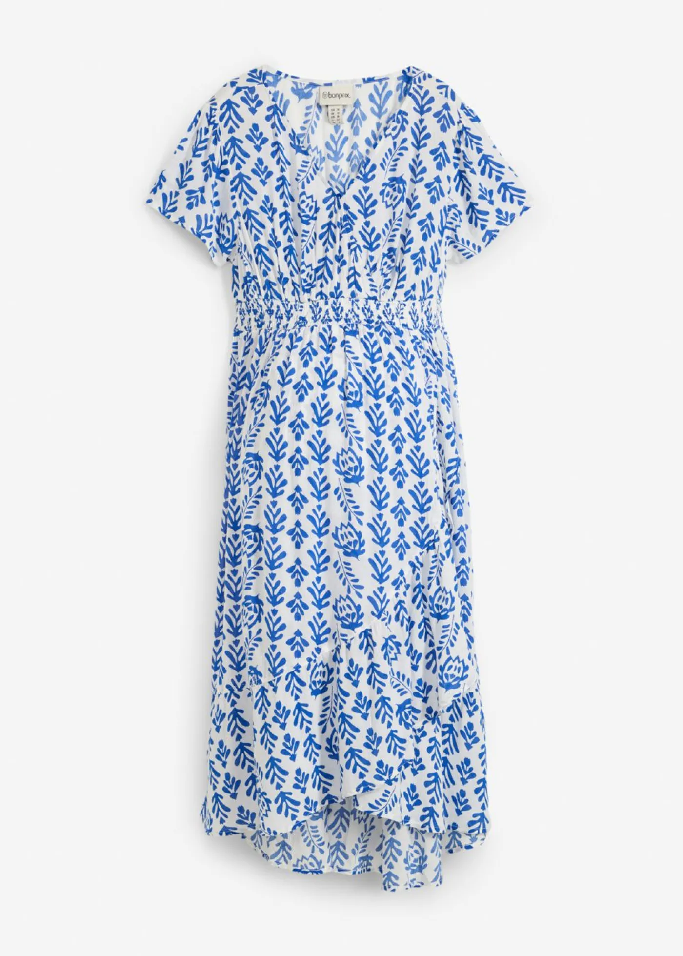 bonprix bonprix Premamá>Vestido premamá/de lactancia 2 en 1 de viscosa fluida blanco-azul ártico
