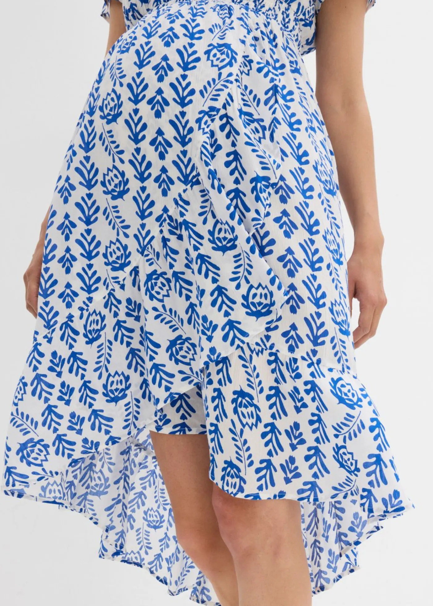 bonprix bonprix Premamá>Vestido premamá/de lactancia 2 en 1 de viscosa fluida blanco-azul ártico