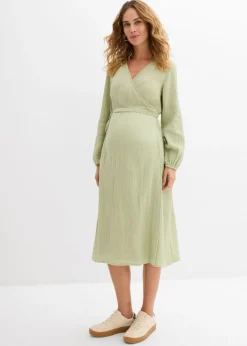 bonprix bonprix Premamá>Vestido premamá/de lactancia 2 en 1 de muselina de algodón Verde