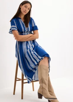 Mujer bonprix bonprix Vestido premamá/de lactancia 2 en 1 de viscosa fluida