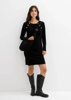 Mujer bonprix bonprix Vestido premamá/de lactancia 2 en 1 de terciopelo suave