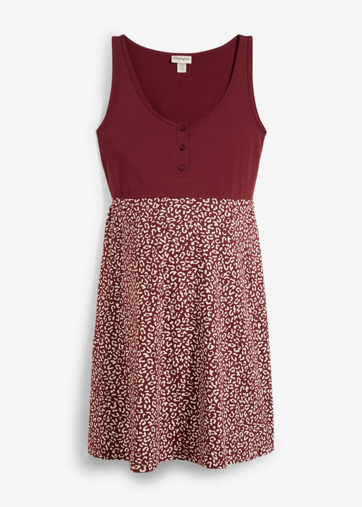 bonprix bonprix Premamá>Vestido premamá/de lactancia 2 en 1 de algodón orgánico mora oscuro-blanco con flores