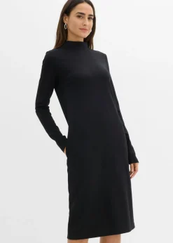 Mujer bonprix bonprix Vestido Punto di Roma con cuello alto
