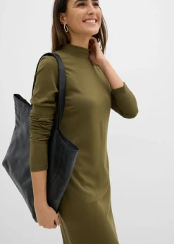 Mujer bonprix bonprix Vestido Punto di Roma con cuello alto