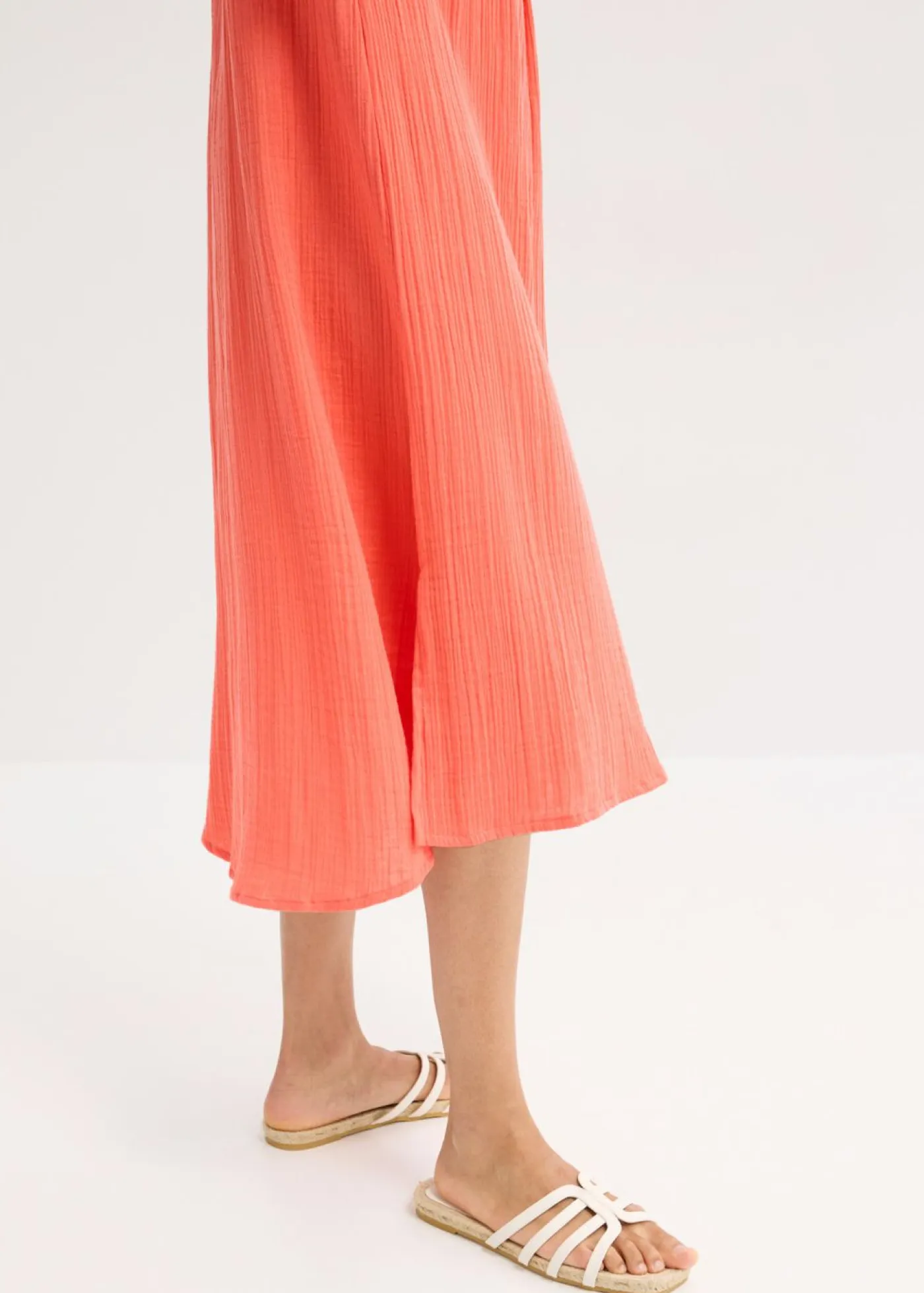 bonprix bonprix Vestidos>Vestido tipo caftán de muselina suave Salmón claro