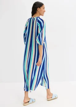 Mujer bonprix bonprix Vestido tipo caftán de viscosa estructurada de rayas