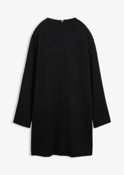 bonprix bonprix Esenciales|Vestidos>Vestido tipo chaqueta de tejido Punto di Roma Negro