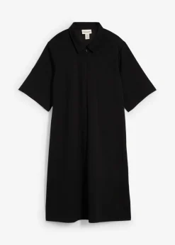 bonprix bonprix Esenciales|Vestidos>Vestido tipo polo de neopreno suave Negro