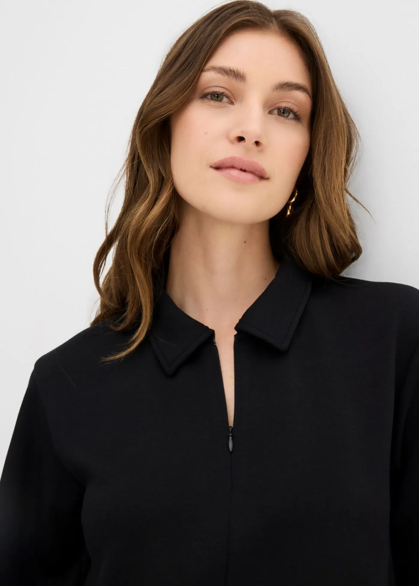 bonprix bonprix Esenciales|Vestidos>Vestido tipo polo de neopreno suave Negro