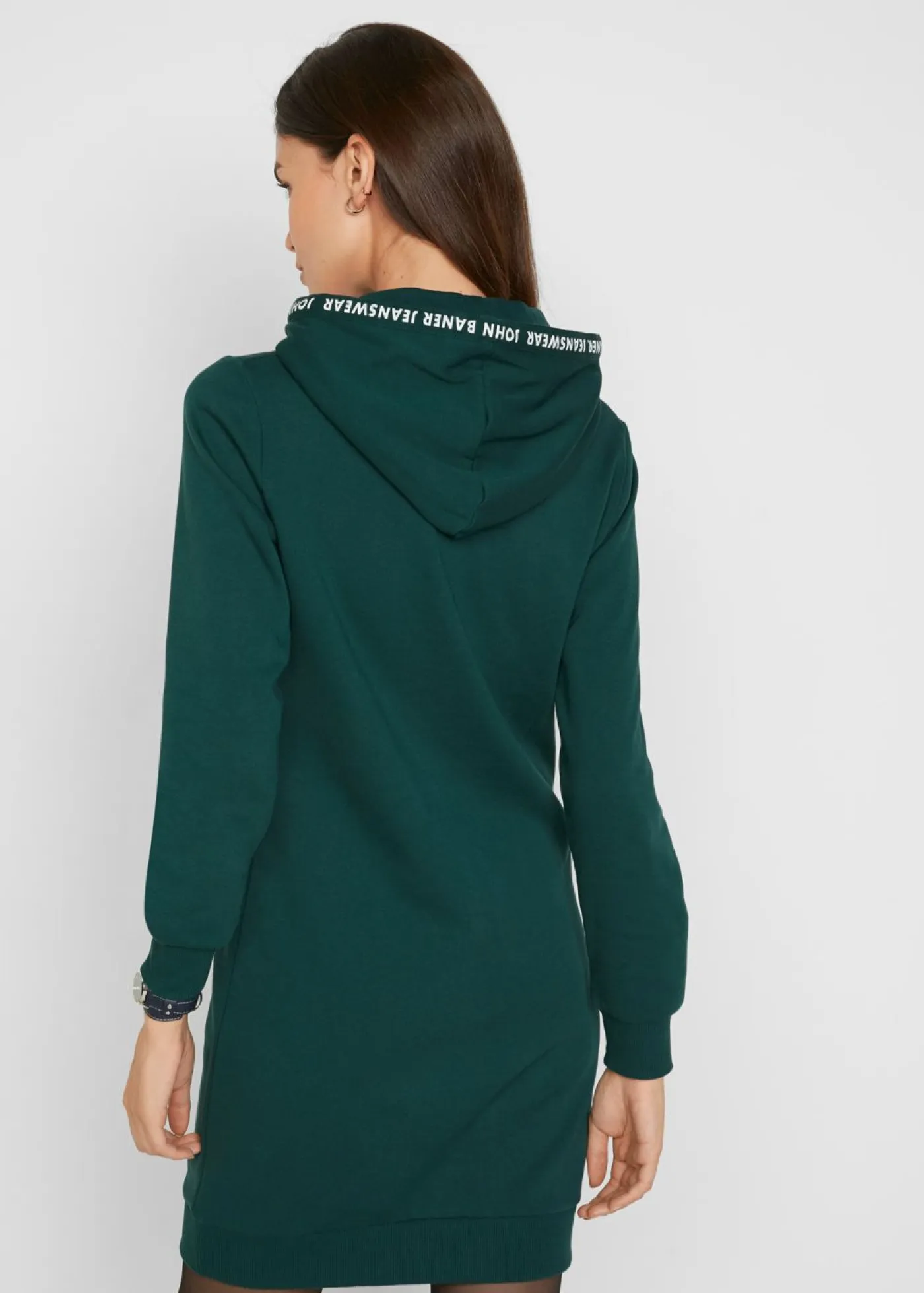 bonprix bonprix Ropa Cómoda|Vestidos>Vestido tipo sudadera Verde petróleo