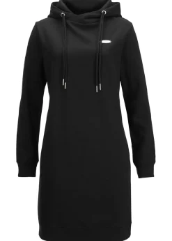 bonprix bonprix Ropa Cómoda|Vestidos>Vestido tipo sudadera con capucha Negro