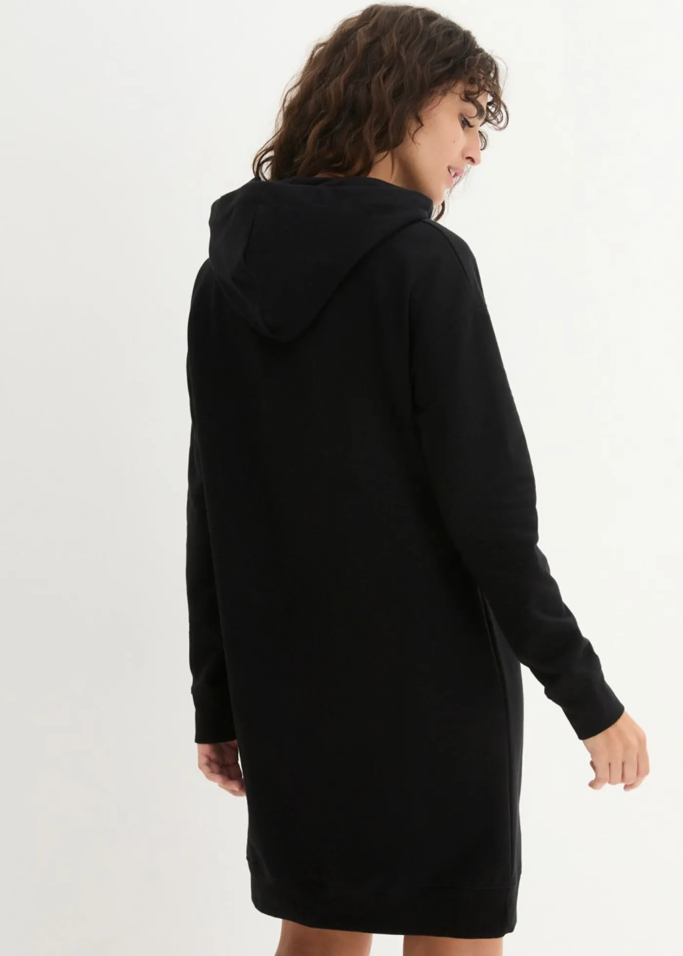 bonprix bonprix Básicos|Ropa Cómoda>Vestido tipo sudadera de algodón puro Negro