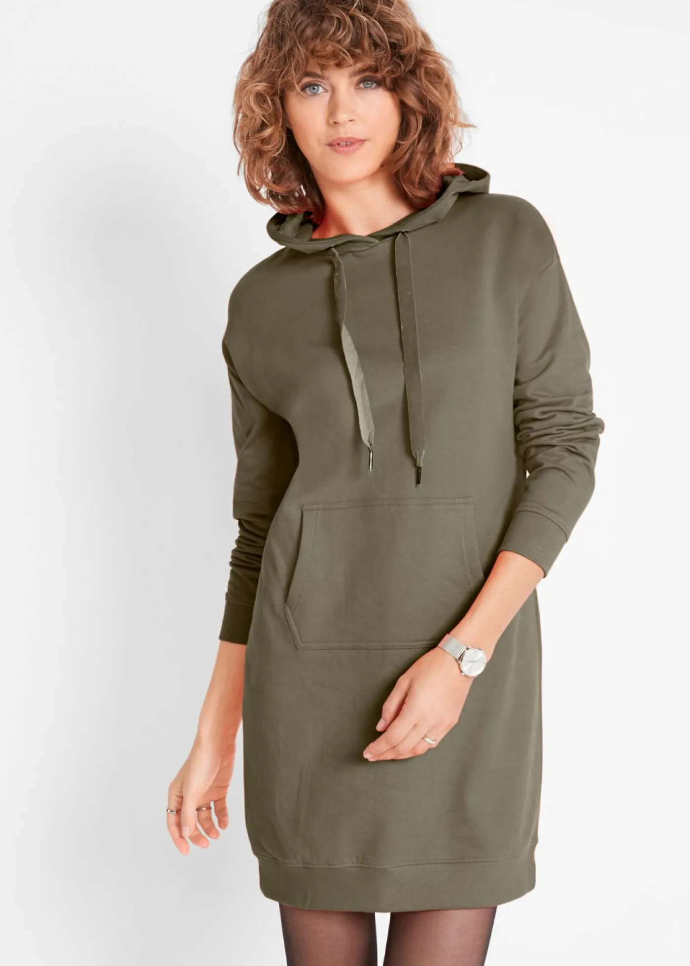 Mujer bonprix bonprix Vestido tipo sudadera de algodón puro