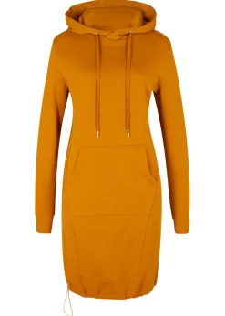 bonprix bonprix Ropa Cómoda|Vestidos>Vestido tipo sudadera de mezcla de algodón marrón canela
