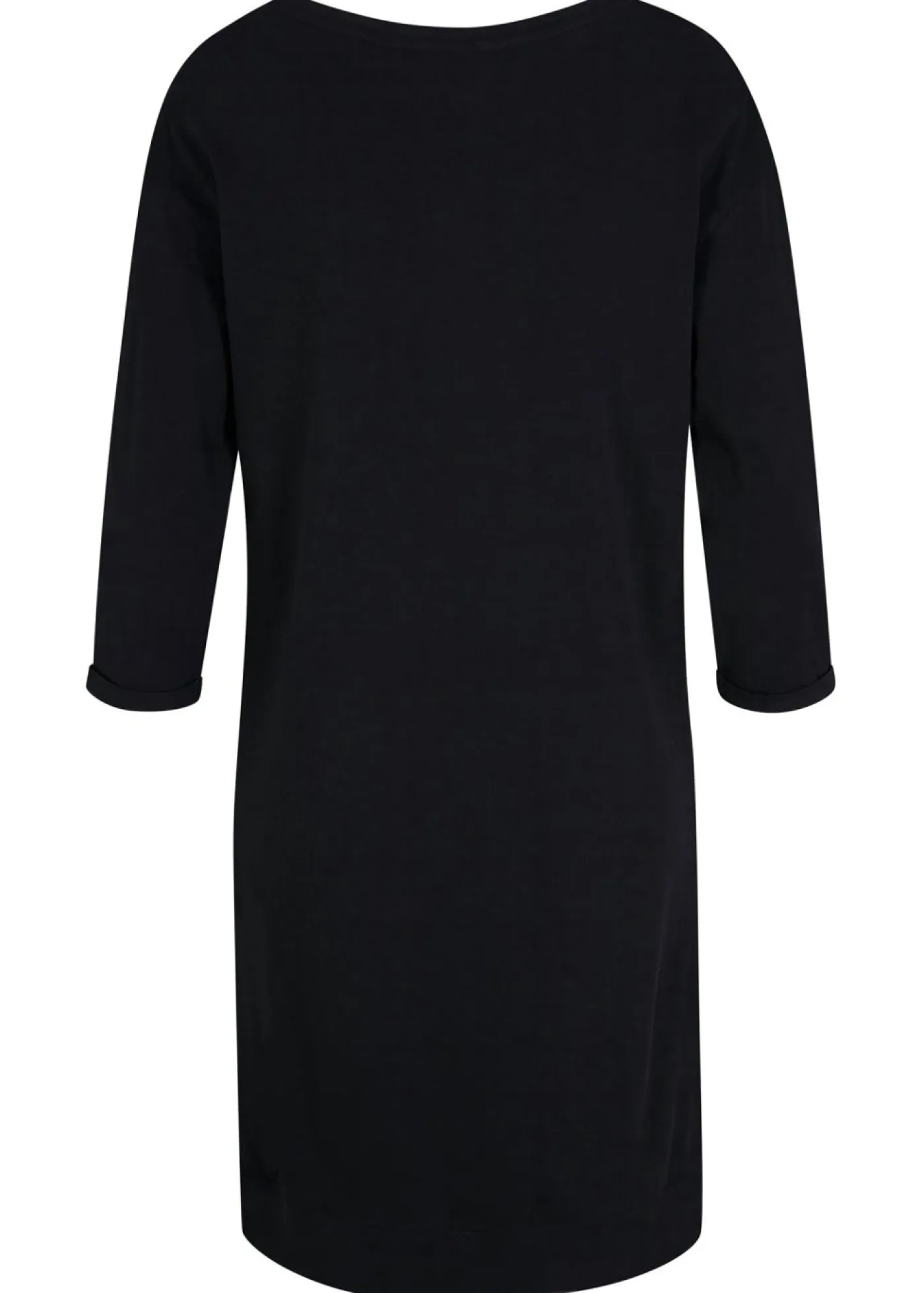 bonprix bonprix Básicos|Ropa Cómoda>Vestido tipo sudadera, mangas 3/4, interior suave Negro