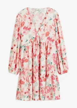 Mujer bonprix bonprix Vestido tipo túnica con falda acampanada