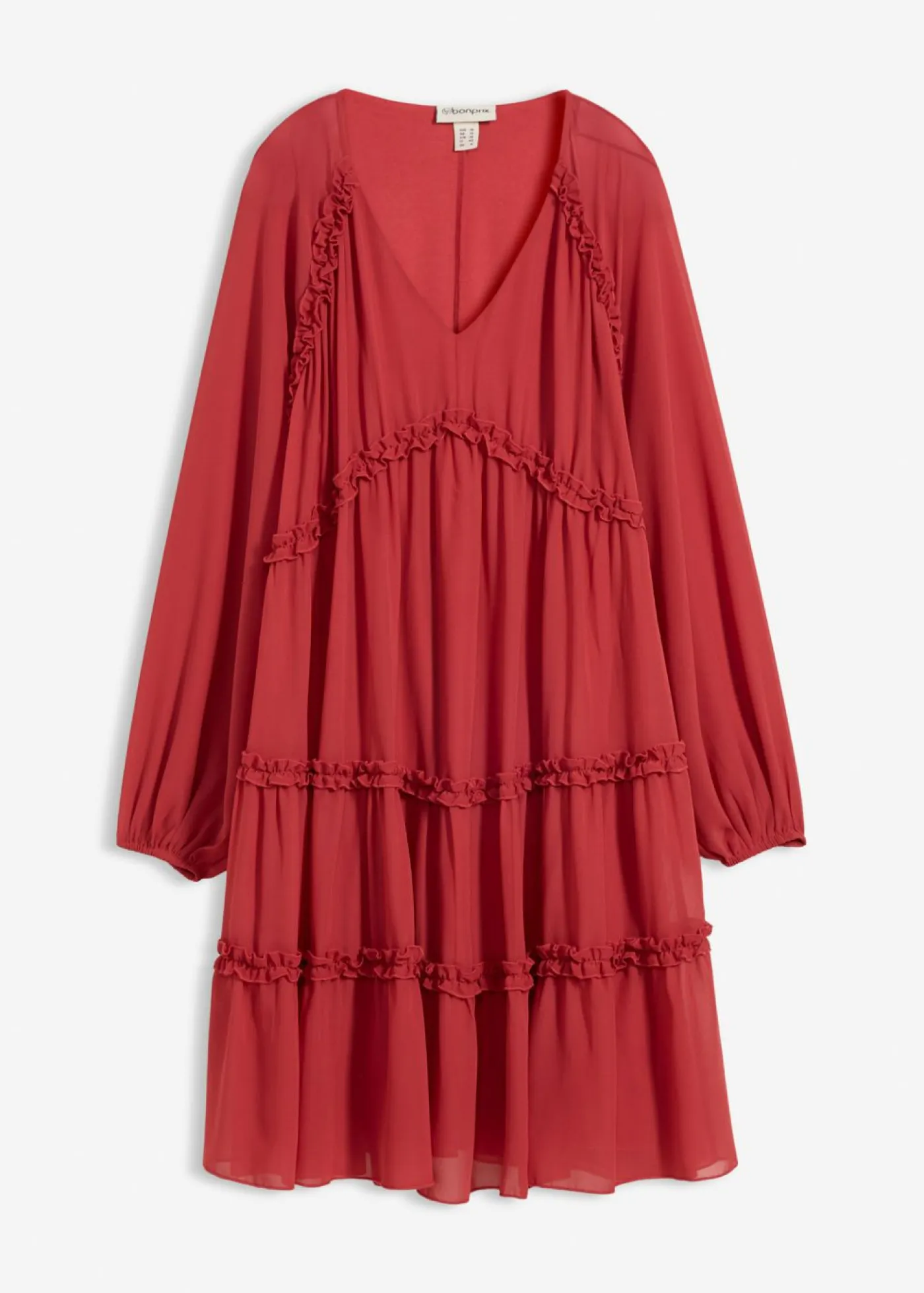 Mujer bonprix bonprix Vestido tipo túnica de gasa estructurada