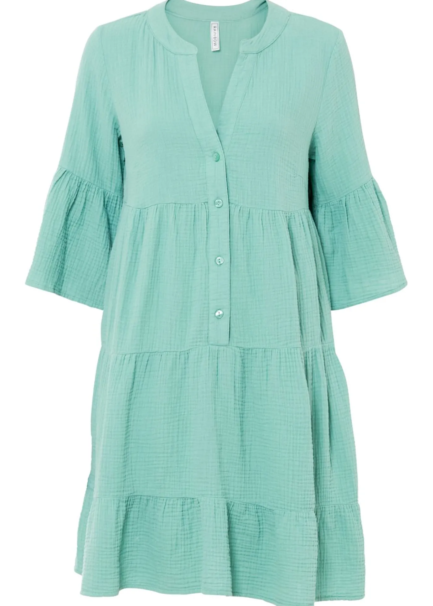 bonprix bonprix Vestidos>Vestido tipo túnica de muselina verde salvia