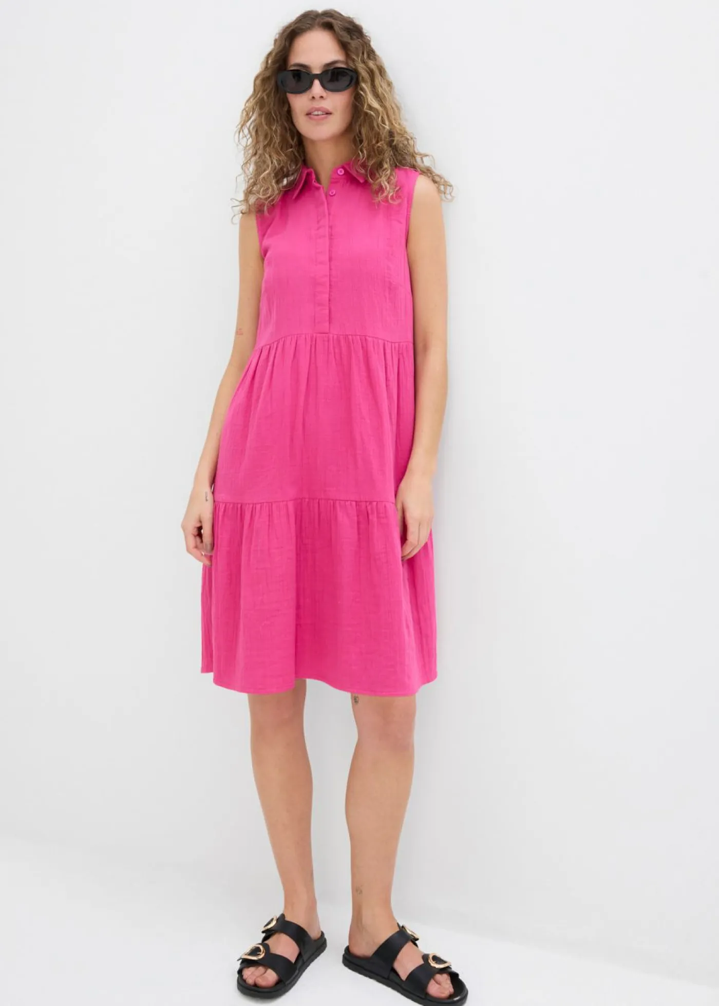 Mujer bonprix bonprix Vestido tipo túnica de muselina ligera