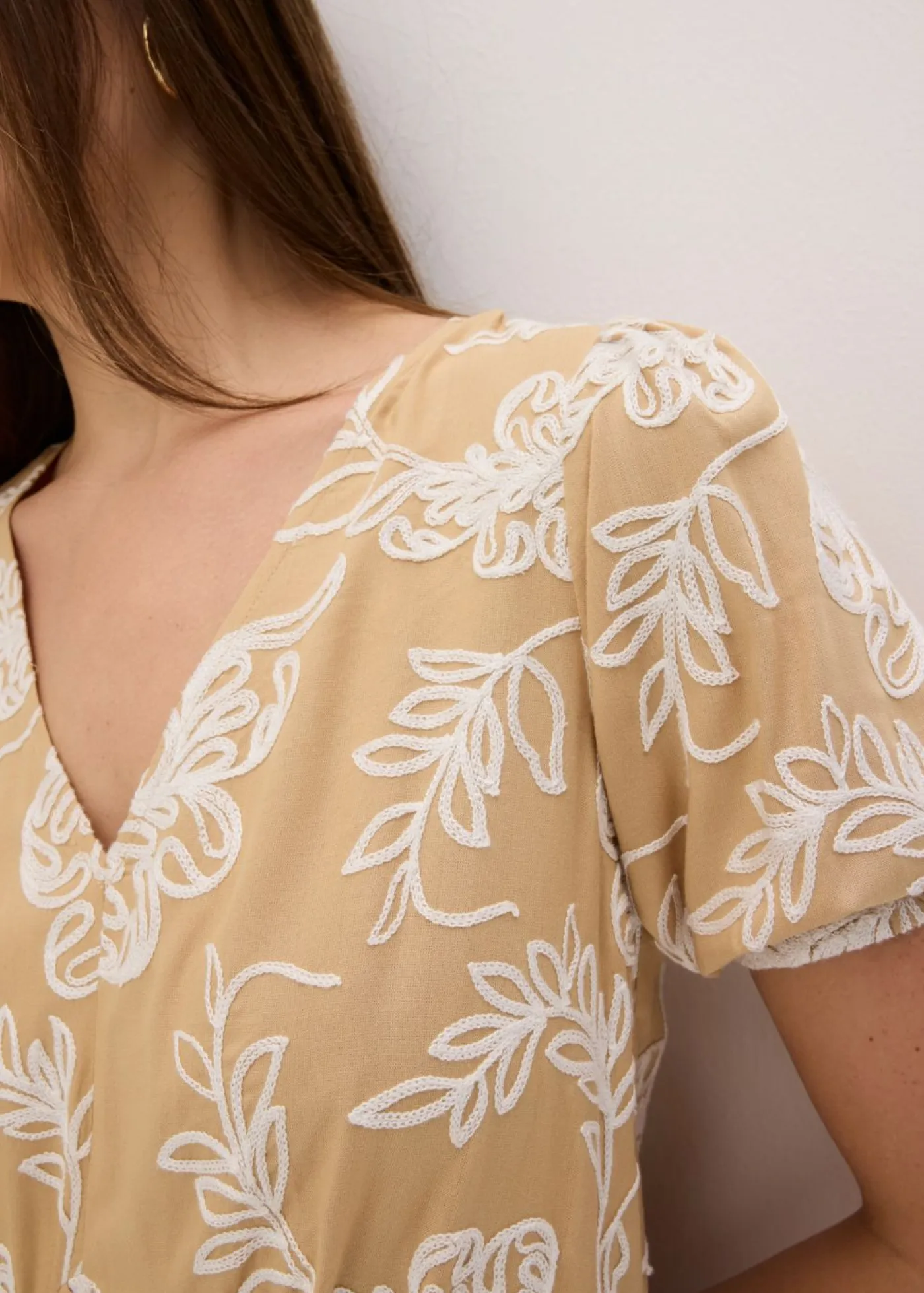 Mujer bonprix bonprix Vestido tipo túnica de viscosa vaporosa con bordado