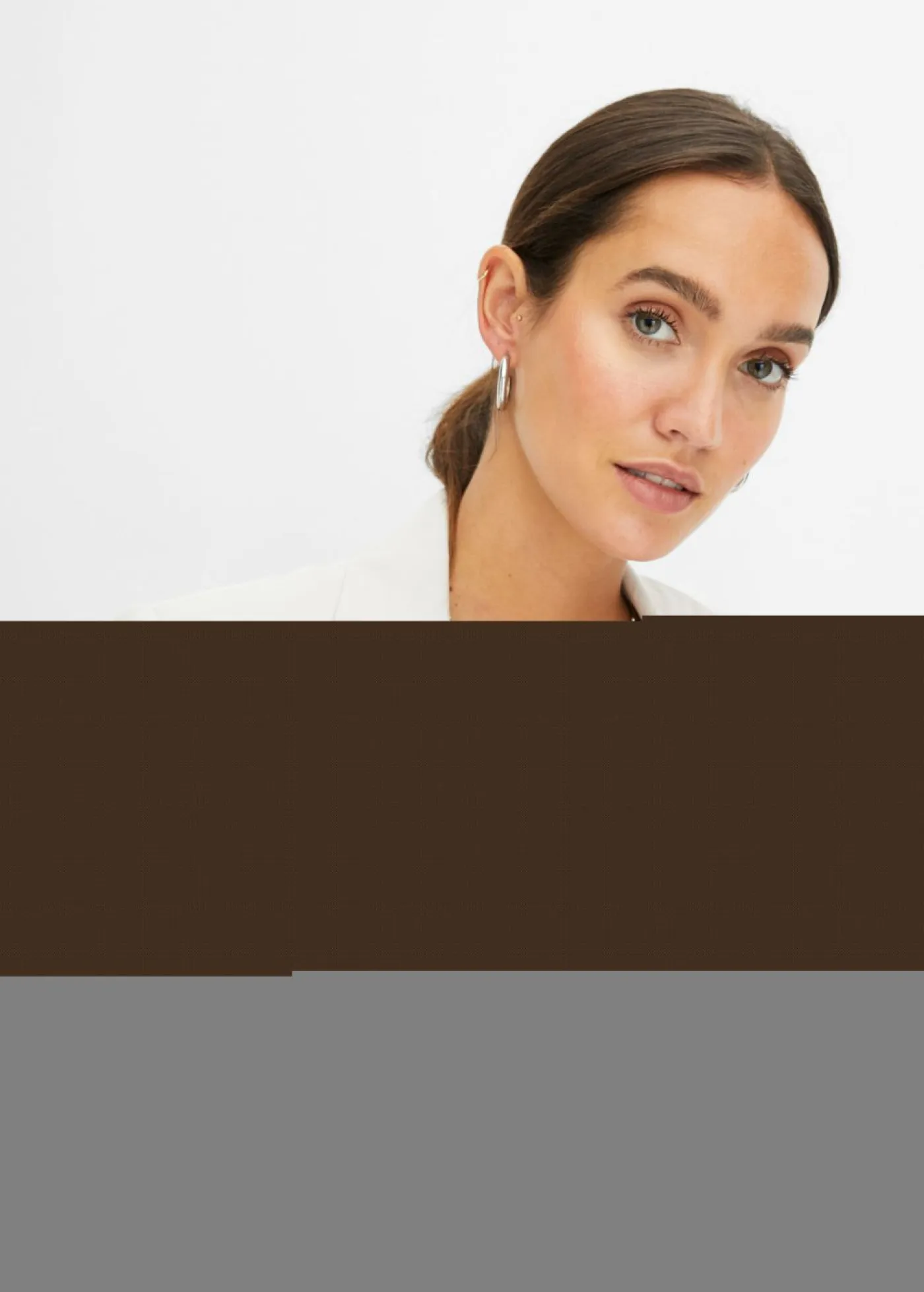 bonprix bonprix Vestidos>Vestido tipo túnica de viscosa fluida Azul oxford/blanco lana