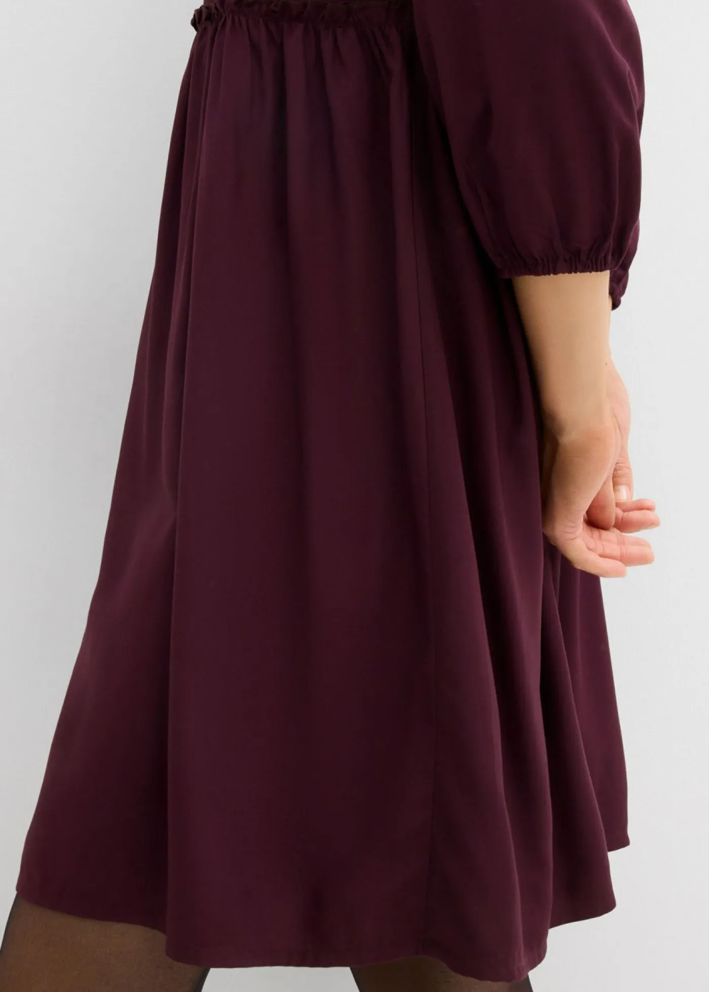 bonprix bonprix Vestidos>Vestido tipo túnica de viscosa fluida rojo burdeos