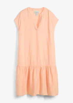 bonprix bonprix Vestidos>Vestido tipo túnica de viscosa fina Melocotón