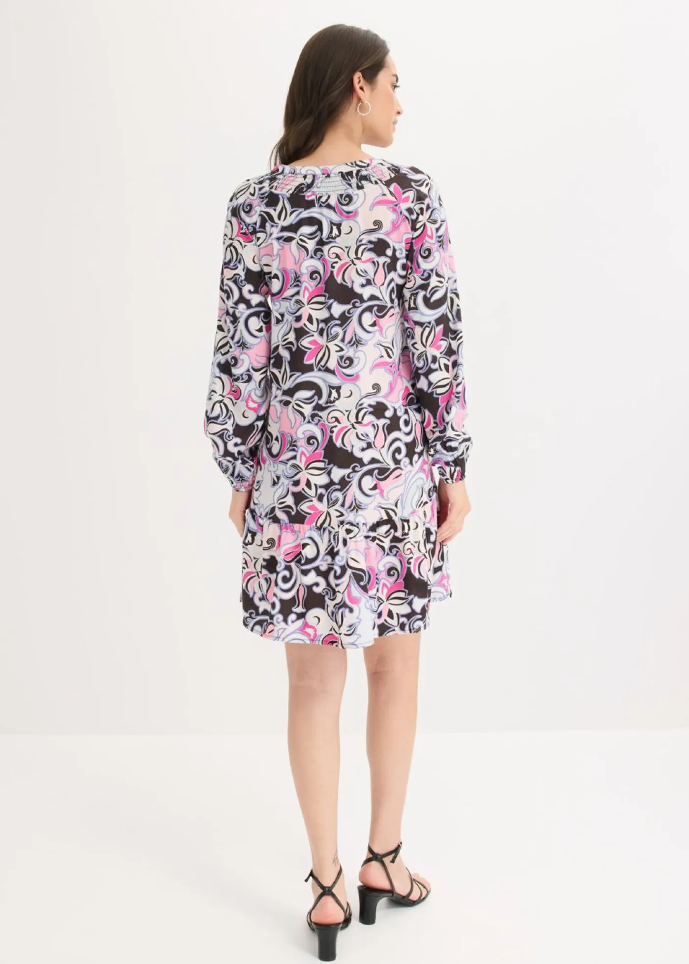 bonprix bonprix Vestidos|Novedades>Vestido tipo túnica de viscosa fluida Negro