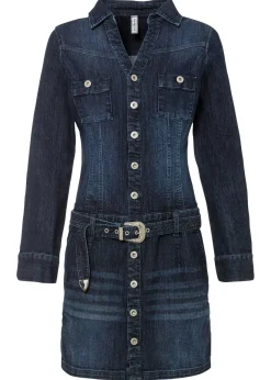 Mujer bonprix bonprix Vestido vaquero con cinturón