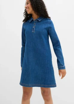 bonprix bonprix Ropa 9 A 16 Años·Vestidos Y Monos>Vestido vaquero con corte en A con algodón orgánico Denim