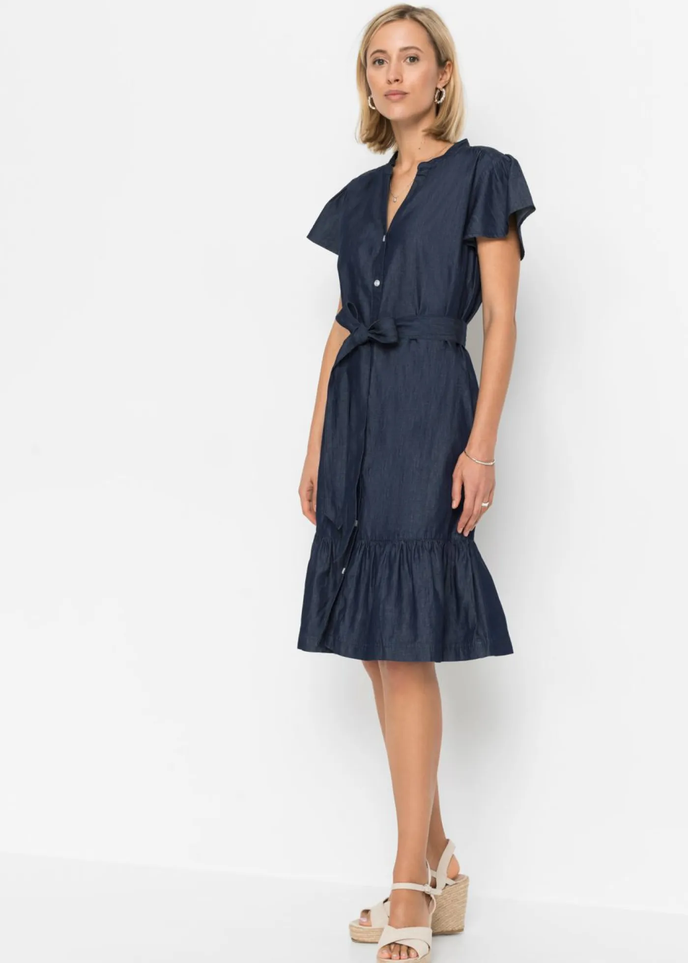 bonprix bonprix Vestidos>Vestido vaquero de algodón orgánico Denim desgastado