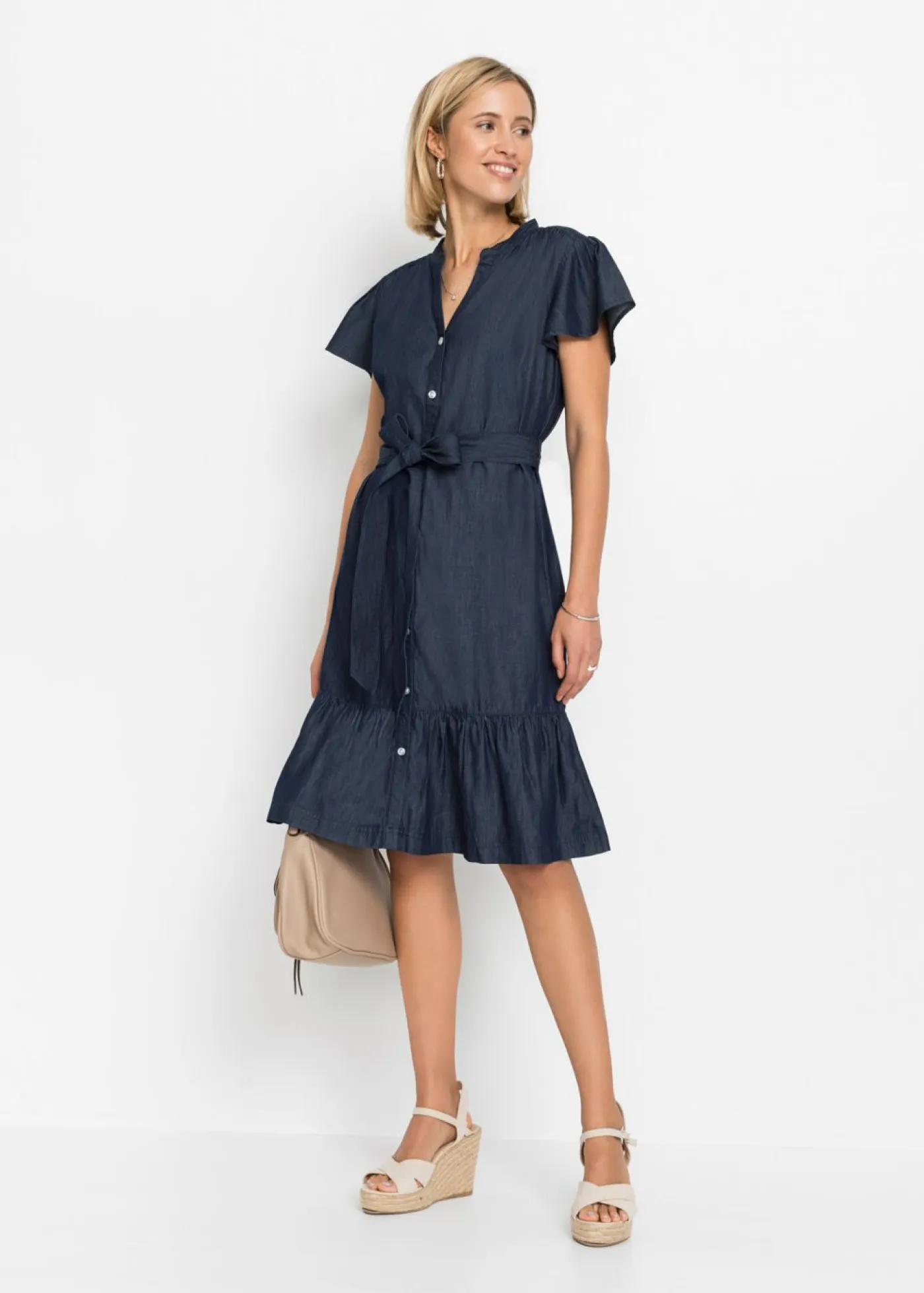 bonprix bonprix Vestidos>Vestido vaquero de algodón orgánico Denim desgastado