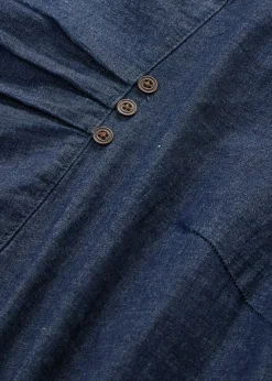 bonprix bonprix Vestidos>Vestido vaquero elástico Azul piedra oscuro