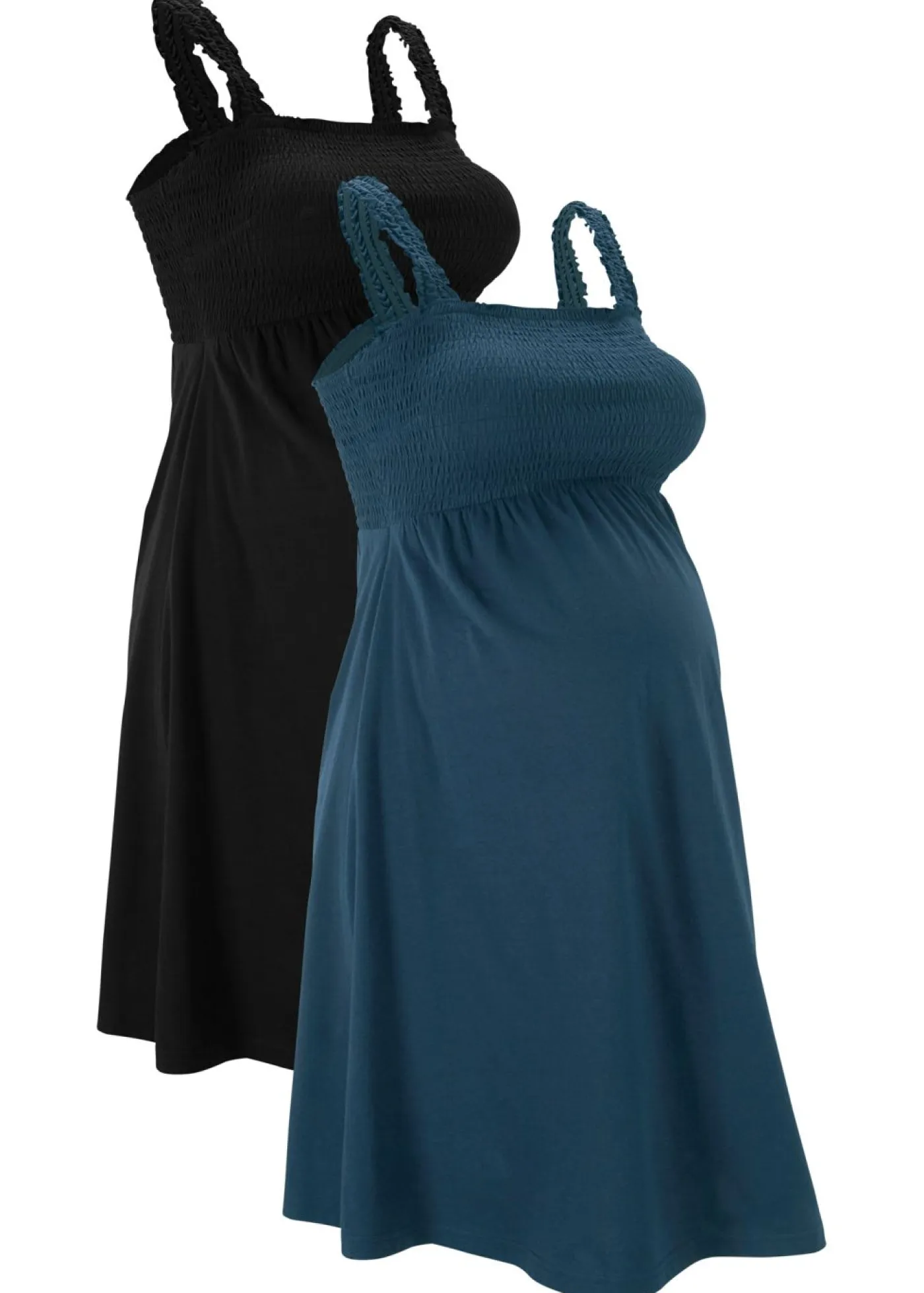 bonprix bonprix Premamá>Vestidos premamá de algodón orgánico (2 unidades) Azul marino-negro