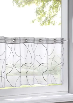 bonprix bonprix Cortinas Baratas|Visillos>Visillo bordado Blanco-gris