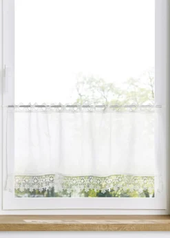 bonprix bonprix Visillo con borde de ganchillo