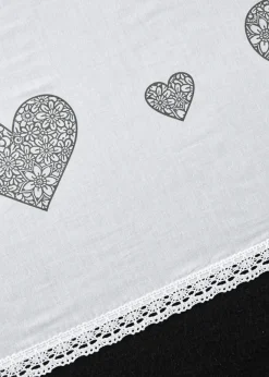 bonprix bonprix Visillo de algodón orgánico con estampado de corazones