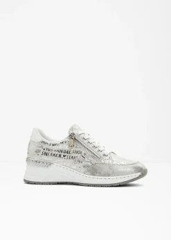 bonprix Rieker Zapatos De Marca·Rieker|Zapatos Cómodos>Zapatilla Rieker Plata-blanco metalizado