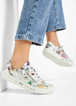 bonprix Jana Zapatos De Marca·Jana|Zapatos Cómodos>Zapatillas cómodas Jana de ancho cómodo blanco con flores