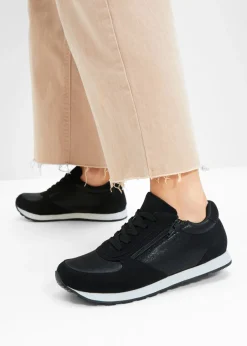 bonprix bonprix Tendencias·Zapatos Veganos|Zapatillas>Zapatillas con cremallera Negro