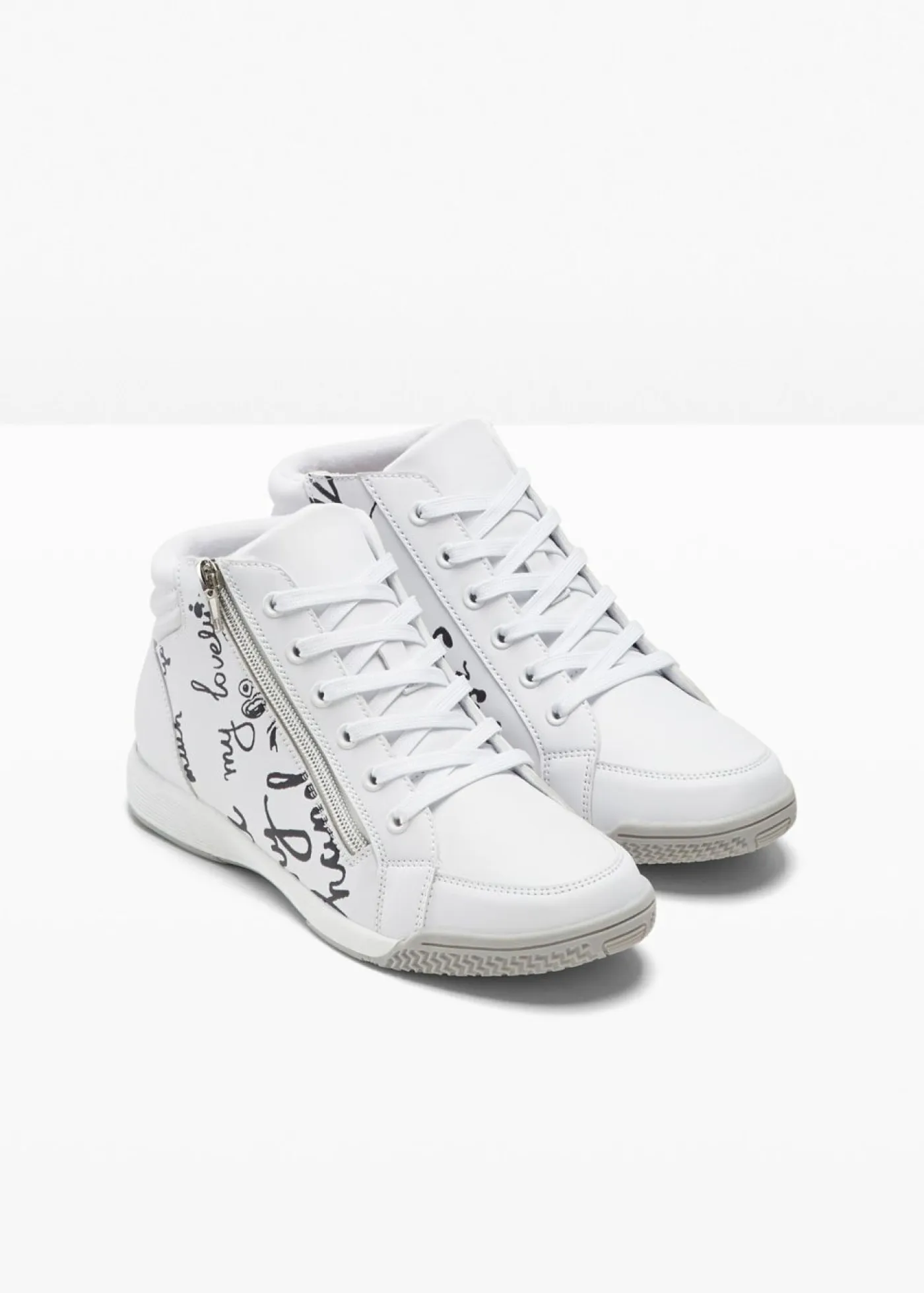 bonprix bpc selection Niña·Zapatos|Niña·Zapatillas>Zapatillas de caña alta Blanco