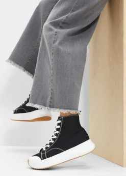 bonprix bonprix Tendencias·Zapatos Veganos|Zapatillas>Zapatillas deportivas altas con plataforma Negro