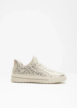 bonprix Jana Zapatos De Marca·Jana|Zapatos Cómodos>Zapatillas deportivas cómodas de Jana sin cordones con ancho cómodo estampado leo oro
