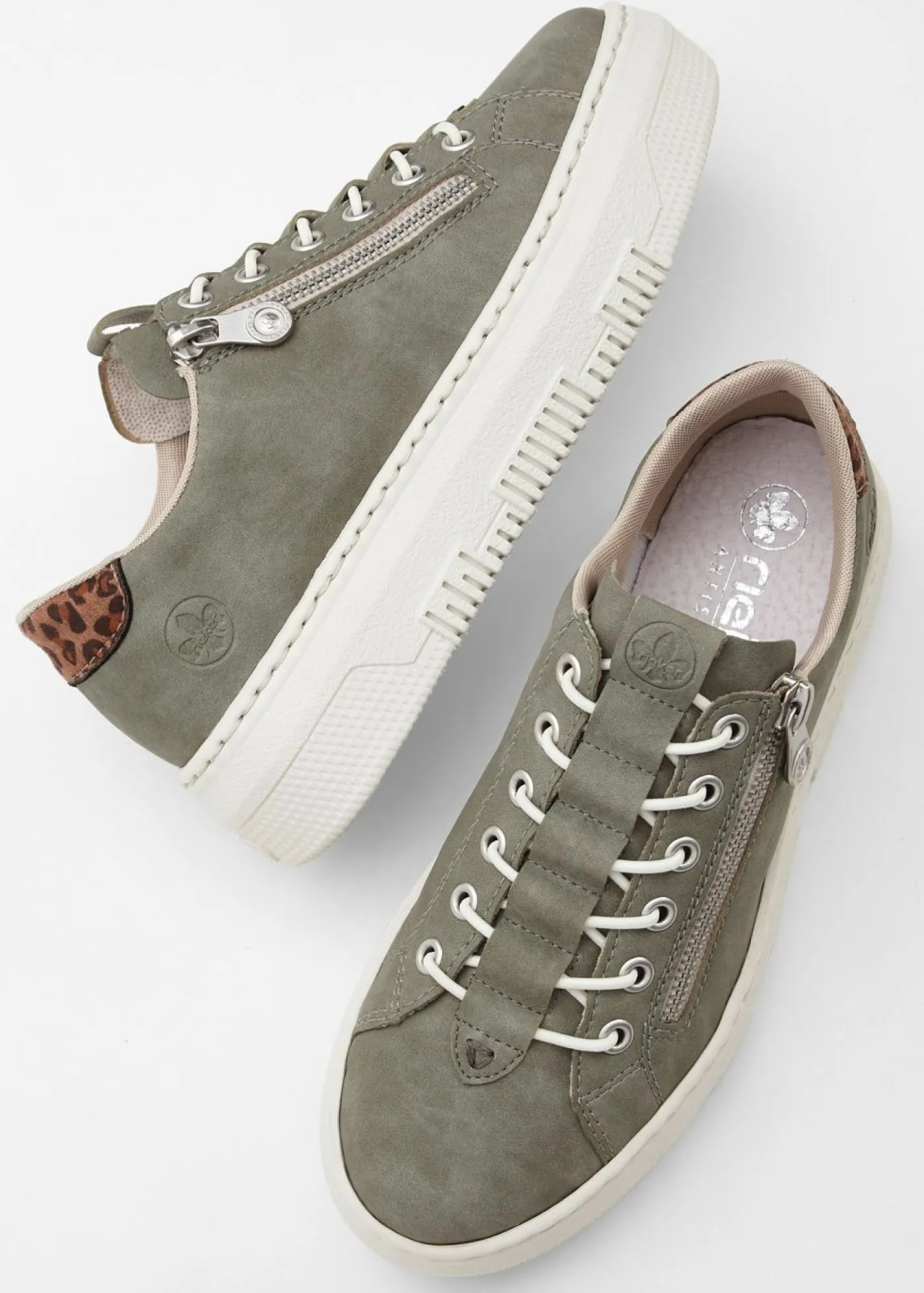 bonprix Rieker Zapatos De Marca·Rieker|Zapatos Cómodos>Zapatillas deportivas cómodas de Rieker con plataforma y suela ligera Verde