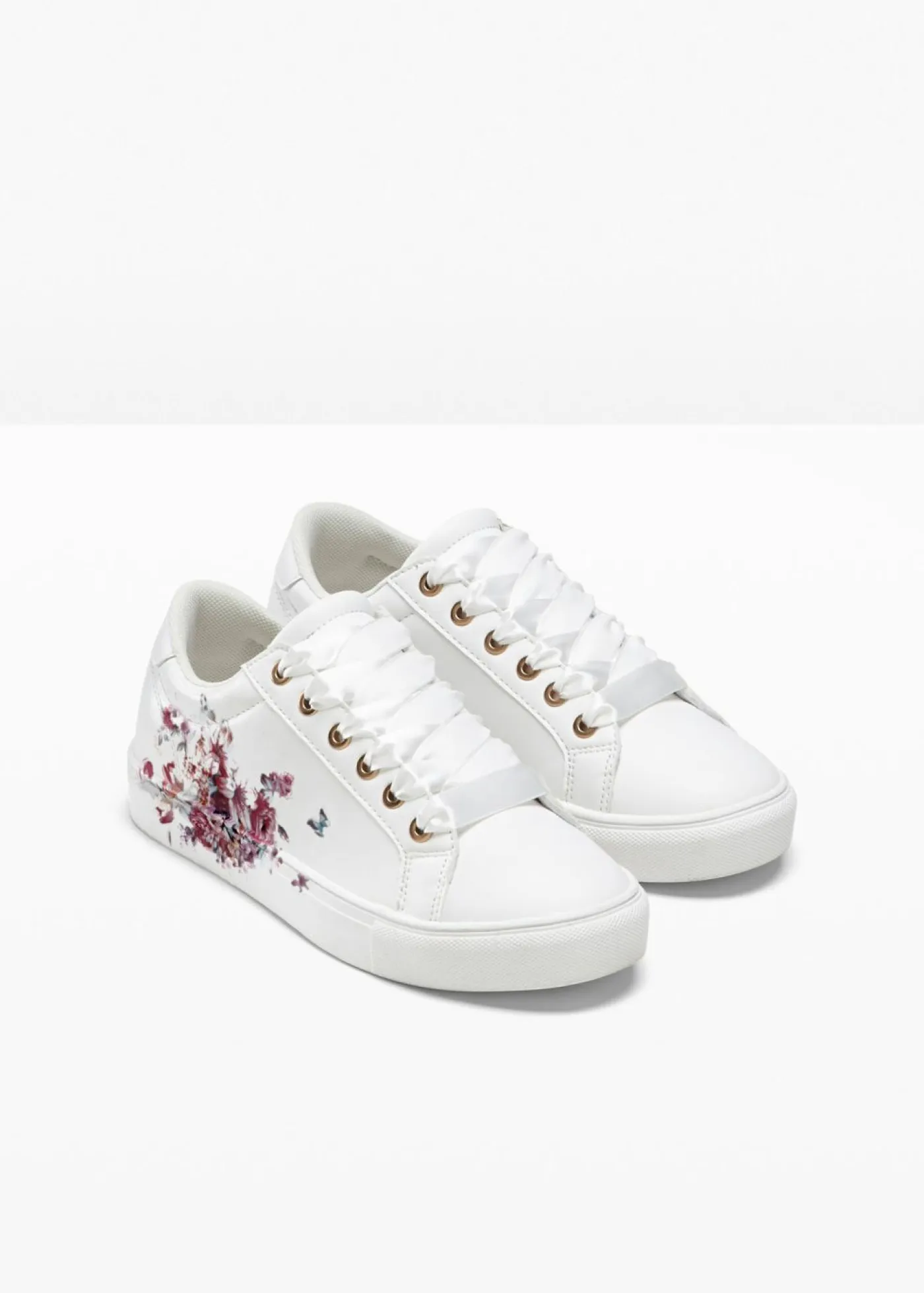 bonprix bonprix Tendencias·Zapatos Veganos|Novedades>Zapatillas deportivas con estampado de flores Blanco de flores