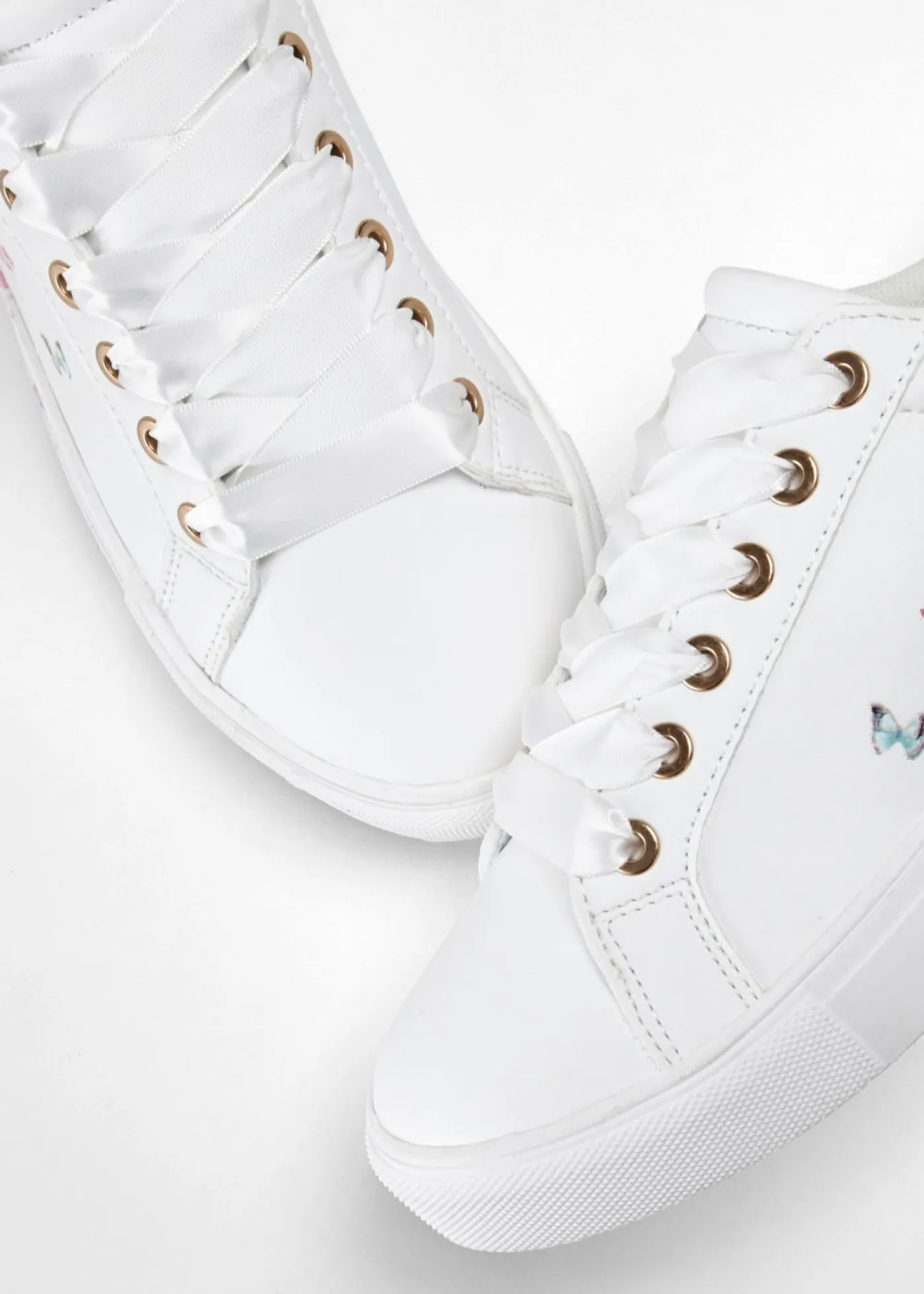 bonprix bonprix Tendencias·Zapatos Veganos|Novedades>Zapatillas deportivas con estampado de flores Blanco de flores