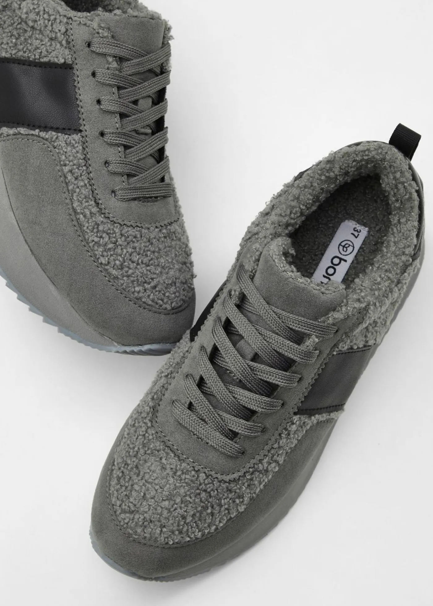 bonprix bonprix Botas De Pelo|Zapatillas>Zapatillas deportivas con plataforma Gris