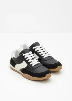 bonprix bonprix Novedades|Zapatillas>Zapatillas deportivas de estilo retro Negro-blanco